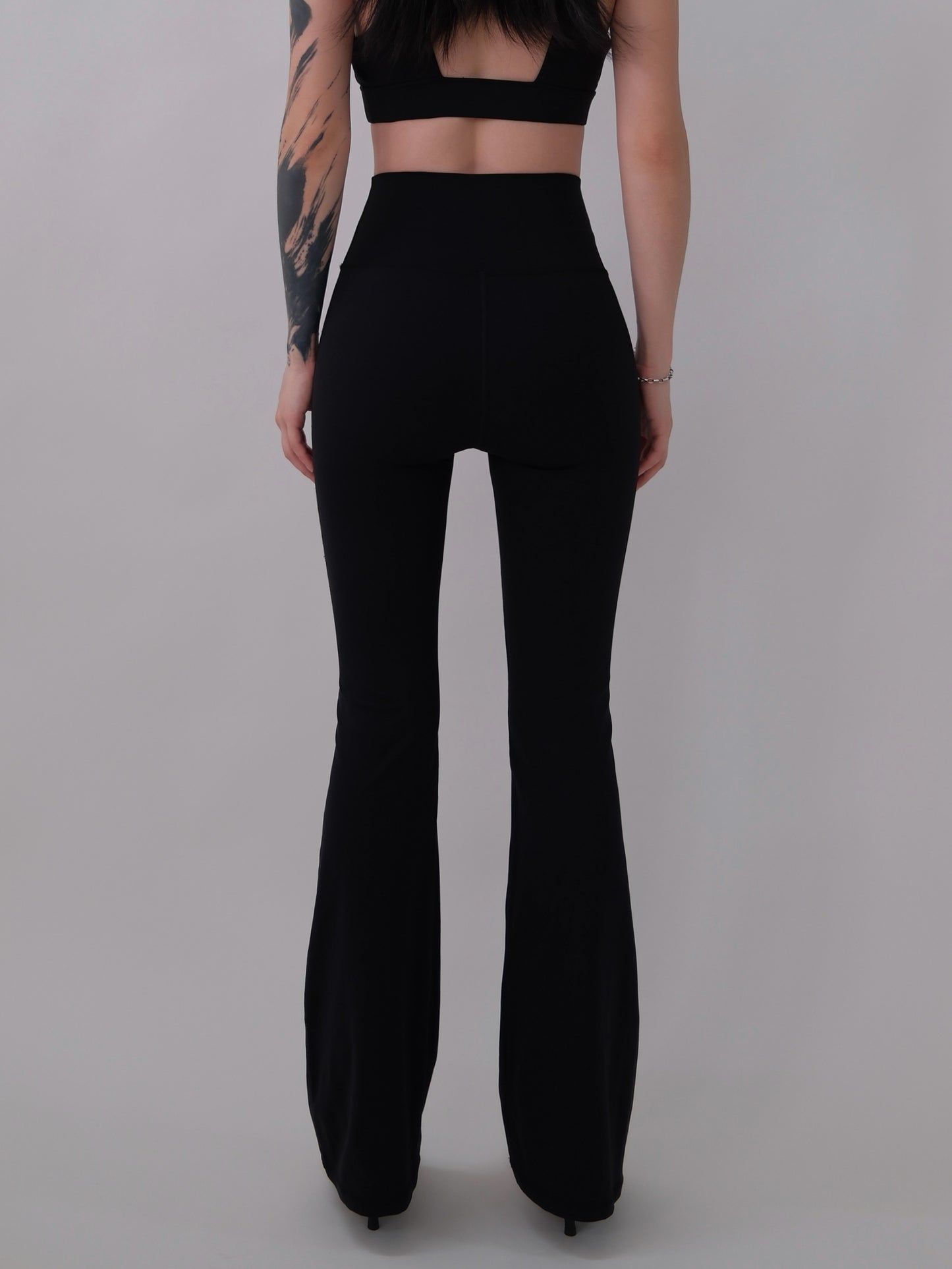 BLACK Long-Flared Yoga